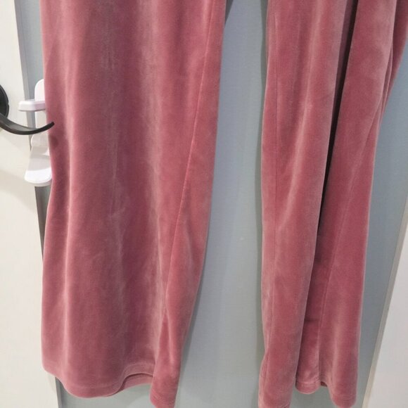 Better Together Pink Velour Wide Leg Pants Size Small - Picture 6 of 8